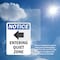 Signmission Entering Quiet Zone Sign With Symbol, 5 in W x Rectangle, Vinyl Decal OS-2PACK-NS-D-57-V-12095 - alternate 4